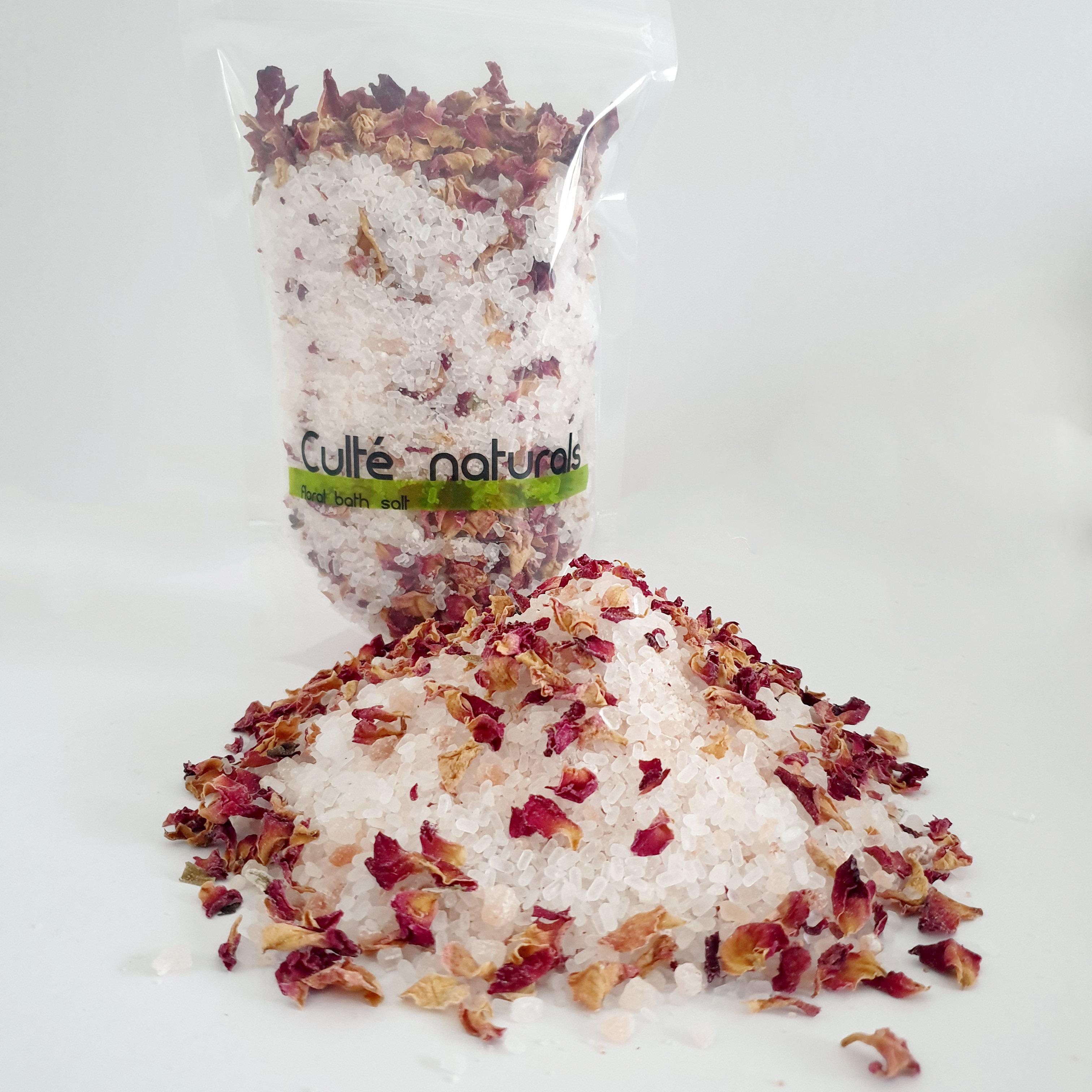 Romantic Rose Luxury Natural Bath Salts Australia | Epsom Salt Soak Pink Himalayan - 300G