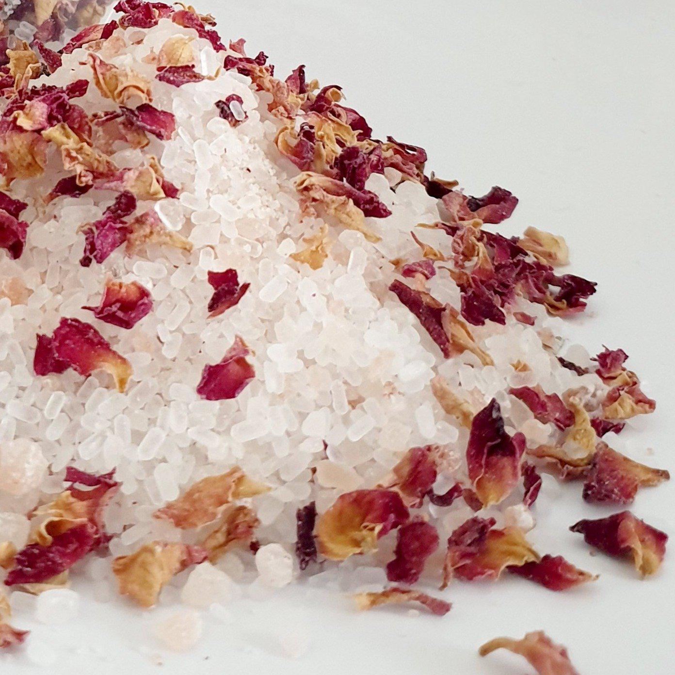 Romantic Rose Luxury Natural Bath Salts Australia | Epsom Salt Soak Pink Himalayan - 300G